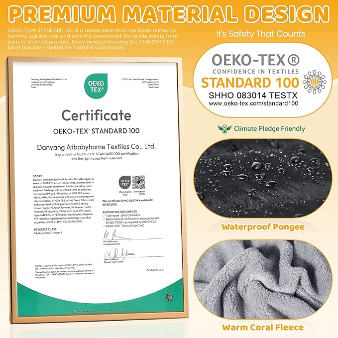 Orzbow Universal Stroller Bunting Bag with Extra Footmuff for Toddler, Kids, Warm Waterproof Stroller Blanket, Winter Cover, Baby Bunting Bag - Protect Babies from Cold Winds, Black
