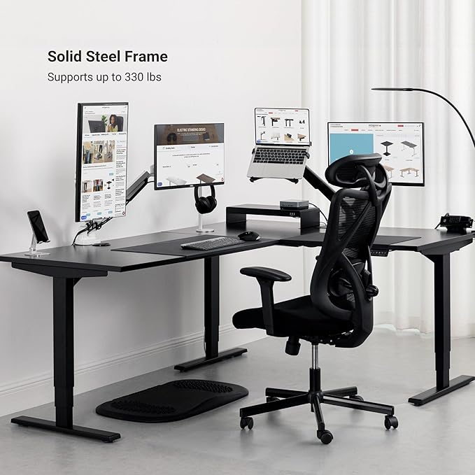Standing Desk: FLT-05, DT-3030-DC, DT-4830-DC, DA-10-Black