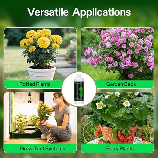 VIVOSUN Bloom Juice (0-6-4), Flowering Supplement Liquid Fertilizer for Flowering Stage, Concentrated Plant Food for All Flowering Plants, 8 Ounces