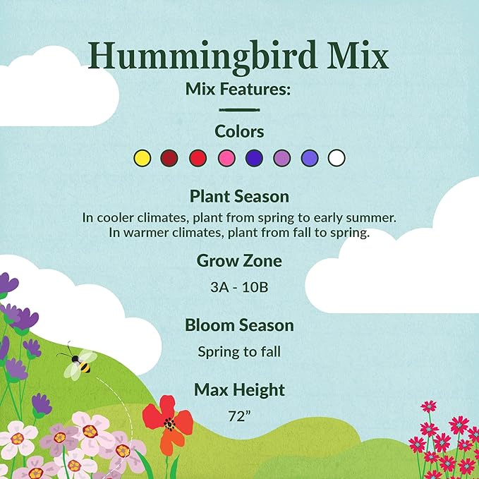 Ferry-Morse Hummingbird Mix Bulk Flower Seeds, 1lb