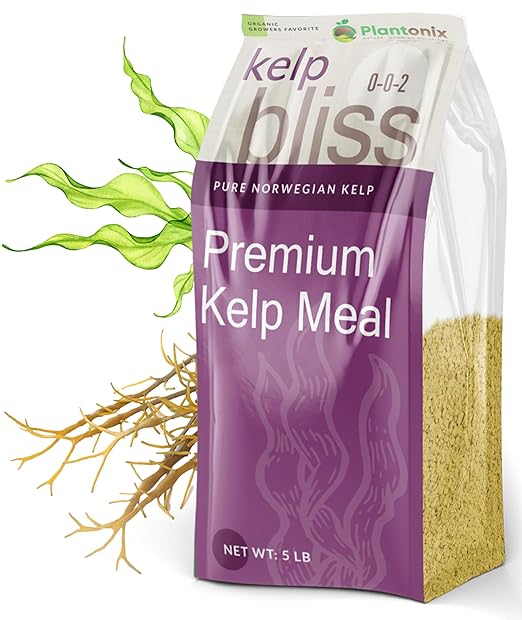 Kelp Bliss (5lbs) - Kelp Meal Organic Fertilizer for Plants, Garden Soil, Flowers, Vegetables, & Lawns - Organic Kelp Fertilizer & Soil Amendment - 100% Natural Plant Food Rich in Vitamins & Nutrients