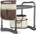 Aimerla Foldable Garden Kneeler Seat Heavy Duty [Upgraded Widened Thick Kneeling Pad] Garden Stool with Large Garden Tool Bags with Pockets - Portable Garden Bench Gardening Gifts for Parents