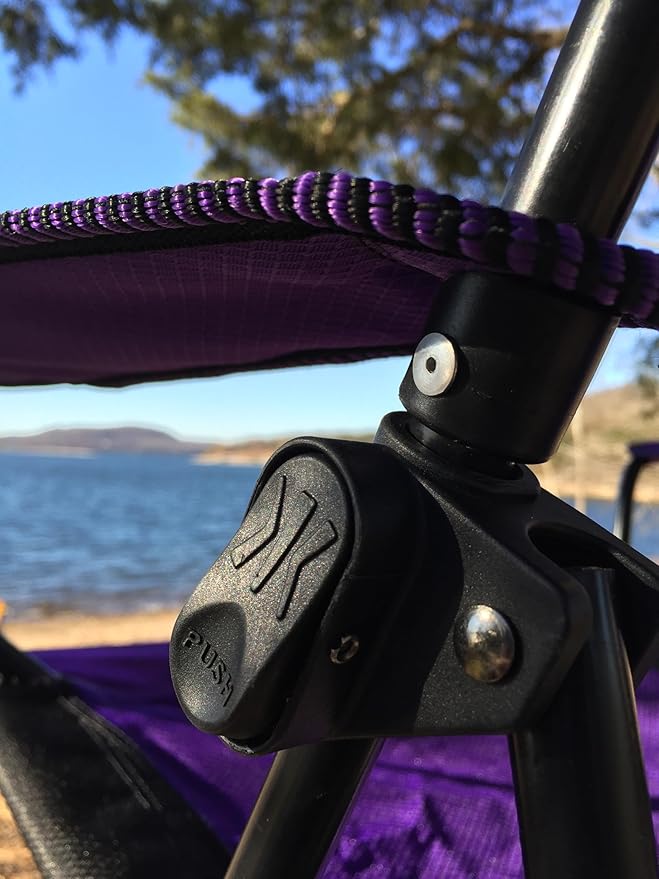 Kijaro Dual Lock Portable Camping Chairs - Enjoy the Outdoors with a Versatile Folding Chair, Sports Chair, Outdoor Chair & Lawn Chair - Dual Lock Feature Locks Position – Kawachi Purple