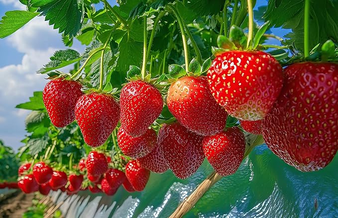 Sugar Berry Red Strawberry Plants for Growing - Prolific New Breed with Huge Yields and Amazing Sweet Flavor (20 Plants)