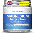 NaturallyMum Baby Magnesium Lotion with Calcium & Vitamin D | Support for Sleep, Heart, Bone, Nerve, Gut and Muscle Health | Alternative to Melatonin | Lavender & Chamomile 4.2 fl oz