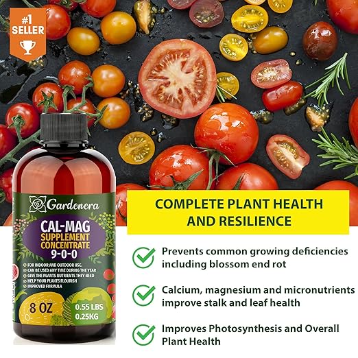 𝐁𝐄𝐒𝐓𝐒𝐄𝐋𝐋𝐄𝐑 Organic Cal-MAG Growing Fertilizer Concentrate: Calcium, Magnesium, Iron & Micronutrients Supplement for Plant Deficiencies (9-0-0 NPK) - [32 OZ / 1 Quart]