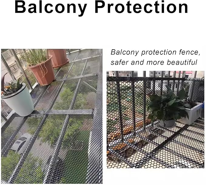 Plastic Chicken Wire Mesh Fencing 39.3″ x 32.8′ Roll Pet Garden Safety Fencing Netting Durable Heavy Duty Snow Fence for Poultry Floral Bird Patio Barrier, Easy to(Size:1x20M - Mesh 1.8cm,Color:Black)