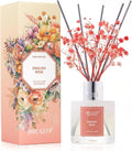 Airkeep Reed Diffuser Set,3.38 fl oz (100 ml) - English Rose Oil Diffusers with 8 Reed Sticks, Home Fragrance Reed Diffuser for Bathroom Shelf Decor
