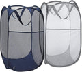 2 Pack Mesh Laundry Hampers, Pop Up Laundry Baskets, Collapsible Clothes
