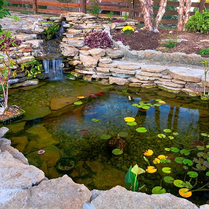 20 x 25 FT Pond Liner, 20 Mil Fish Pond HDPE Liner, Pond Liners for Outdoor Ponds, Koi Ponds, Garden Fountain, Waterfall