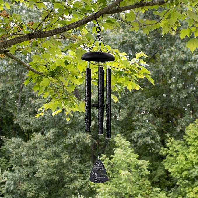 Personalized Listen to The Wind Pet Memorial Wind Chime (30" Silver)