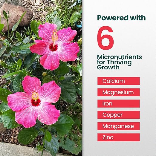 16oz Hibiscus Fertilizer - Makes 16 Gallons of Hibiscus Flowers Plant Food Outdoor - Indoor Plant Fertilizer Liquid for Vibrant, Showy Flowers, Greener Leaves, Strong Roots, and Lush Growth