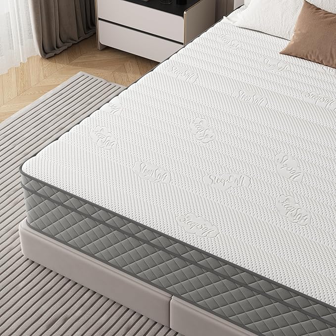 Full Mattress, 12 Inch Hybrid Double Mattress with Cooling Gel Memory Foam and Pocket Springs, CertiPUR-US Certified, Medium Firm