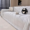 Nobildonna Sofa Cover Washable Soft Thicken Chenille Couch Cover with Tassel,Waterproof Sofa Slipcover for 3-4 Cushion Couch,Sectional Sofa,L-Shaped Furniture Protector Pet-Friendly,Beige 91"x150"