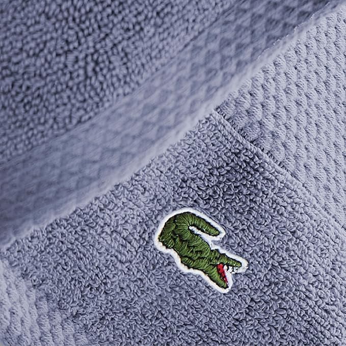 Lacoste Heritage 100% Supima Cotton Bath Sheet, Light Denim, Premium Super Soft