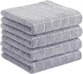 Homaxy 100% Cotton Terry Kitchen Towels, Checkered Designed, Soft and Super