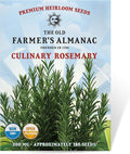 The Old Farmer's Almanac Heirloom Culinary Rosemary Herb Seeds - Premium Non-GMO, Open Pollinated, Drought & Cold Tolerant (1 Packet - 200 MG - Approx 180 Seeds)