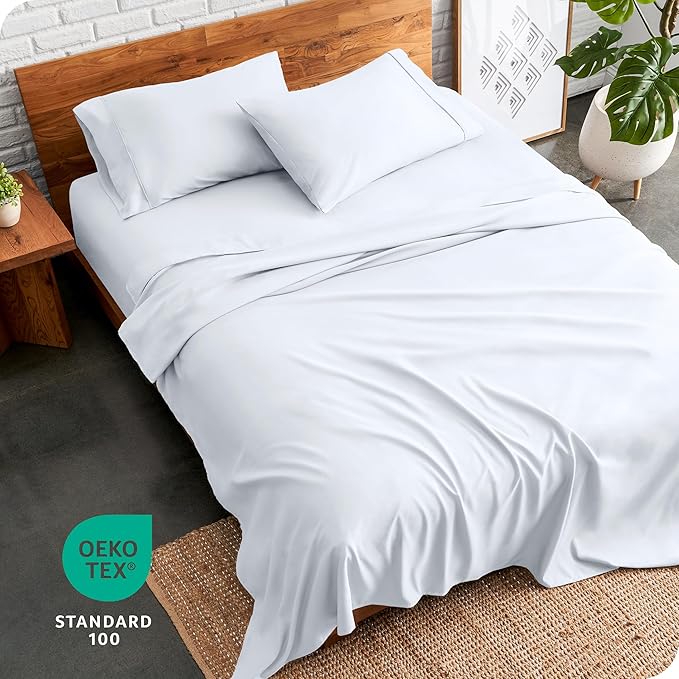Bare Home Twin XL Sheet Set - College Dorm Size - Luxury 1800 Ultra-Soft Microfiber Twin Extra Long Bed Sheets - Deep Pockets - Easy Fit - Extra Soft - 3 Piece Set - Bed Sheets (Twin XL, White)