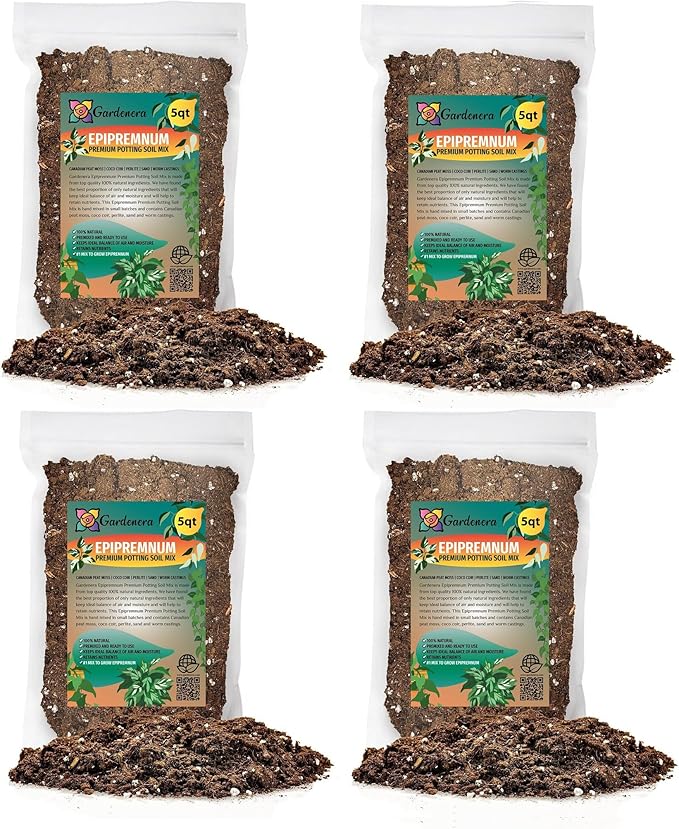 Gardenera Epipremnum Potting Mix - Unlock Robust Growth and Gorgeous Foliage with Our High-Performance Formula - 20 Quart
