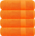 GLAMBURG Premium Cotton 4 Pack Bath Towel Set