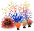 MyLifeUNIT Aquarium Plants, 7 Pack Artificial Coral Ornament for Fish Tank Decorations (Multicolor)