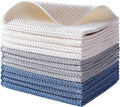 POLYTE Premium Microfiber Kitchen Dish Cloth Waffle Weave 12 Pack