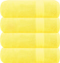 GLAMBURG Premium Cotton 4 Pack Bath Towel Set