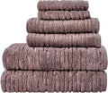 SKL Home CloudSoft 100% Cotton Luxury 6-Piece Towel Set, 600 GSM, Ultra Plush &