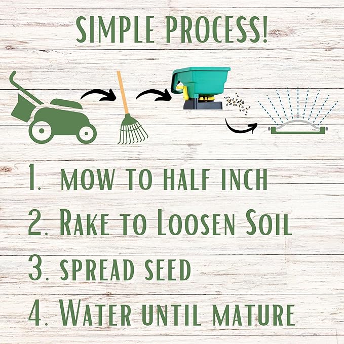 Flawn Seed Kits Mow Less Fine Fescue Grass Seed, 2 lbs, Low Maintenance Lawn, Shade Tolerant, Covers up to 1000 Sqft