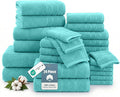 24-Piece Towels for Bathroom – 100% Cotton Towel sets, 2 Bath Sheets, 2 Bath