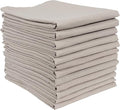 KAF Home Set of 12 Flat Flour Sack Embroidery/Craft Gray Kitchen Towels