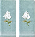 SKL Home Farm Hydrangea 100% Cotton 3D Embroidered 2pc Hand Towel Set,