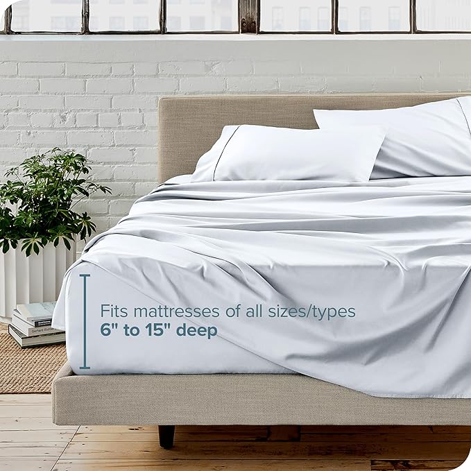 Bare Home California King Sheet Set - 1800 Ultra-Soft Microfiber Cal King Bed Sheets - Double Brushed - Deep Pockets - Easy Fit - 4 Piece Set - Bed Sheets (California King, White)