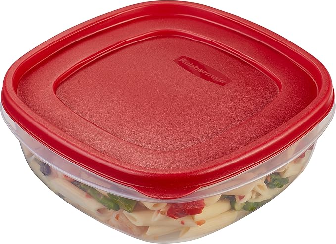 Rubbermaid Easy Find Lids Food Storage Container, 9 Cup, Racer Red