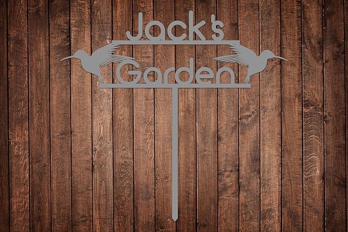 Personalized Metal Garden Sign with Stake, Custom Garden Decor for Outdoor, Custom Family Name Sign, Patio Decorations, Lawn Art, Farmhouse Decorative, Housewarming Gift (CstmDesign9)