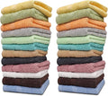 ZUPERIA 100% Cotton Bath Wash Cloths 24 Pack
