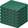 Mordimy 100% Cotton Terry Cloth Dish Cloths, Soft and Absorbent Checkered Dish