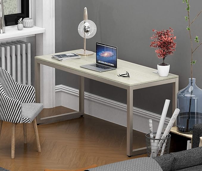 SHW 55-Inch Commercial-Grade Office Computer Desk, Maple