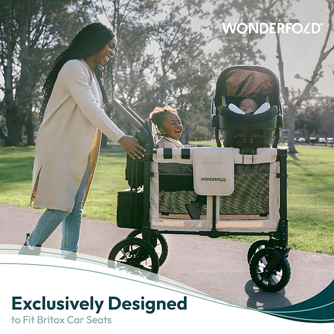 WONDERFOLD Infant Car Seat Adapter for Britax Car Seat - Full 360-Degree Rotation, Easy to Install & Folds with Wagon Stroller, L2 Series