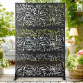 72" H47" W Metal Outdoor Privacy Screen - Freestanding, Decorative Fence (3 Panels)