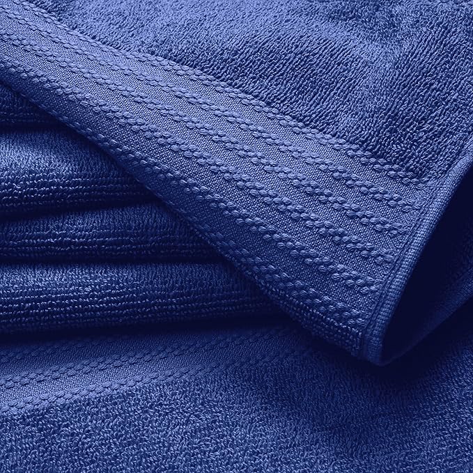 GLAMBURG Premium Cotton 4 Pack Bath Towel Set