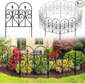 Decorative Garden Fence 32 in (H) x 10 ft (L) Outdoor Rustproof Metal Dog Pet Fence Animal Barrier, Garden Fencing Panel Border for Yard Patio Flower Bed