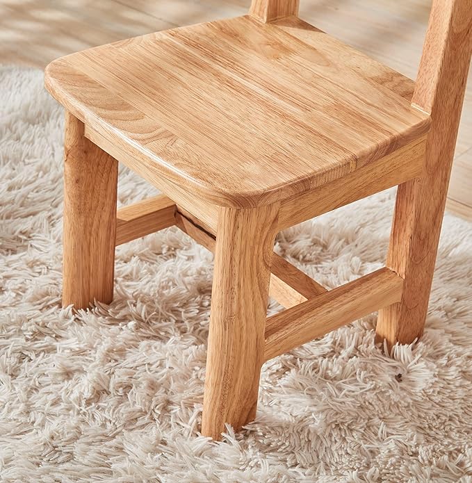 Pure Wood Solid Wood Children Chair for Kids, Kindergarten and Kids' Home Furniture-Natural(2 Same Chairs)