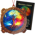 Tree of Life, 2025 Christmas Ornaments, Xmas Ornament for Tree, Acrylic Christmas Ornaments, Suncatcher Effect Stained Glass Window Hanging, car Hanging Accessories