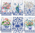 Geyoga 6 Pcs Spring Floral Kitchen Towels Flamingo Dish Hand Towels Sunflower
