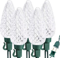 Brizled White Christmas Lights White, 33ft 50 LED C9 Christmas Light String, Connectable Outdoor Xmas Lights, 120V UL Certified Tree Light for Indoor Outdoor House, Garden, Holiday, Yard, Party