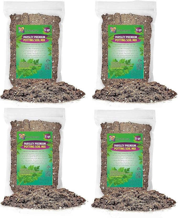 GARDENERA Parsley Plant Potting Soil [20 Quarts] Enhance Flavor and Health with Professional Grade Nutrient-Rich Mix