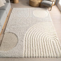 nuLOOM Gloria Abstract Shag Area Rug, 8x10, Beige