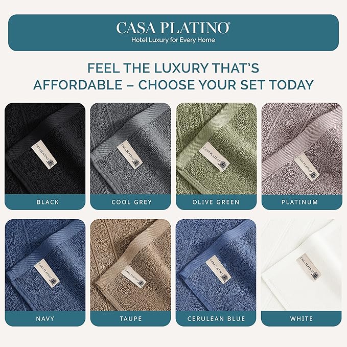Casa Platino White Washcloths 24 Pack