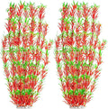 MyLifeUNIT Aquarium Plants, 21 Inches Tall Plastic Fish Tank Plants for Fish Tank Decorations and Aquarium Decor (Wine Red)